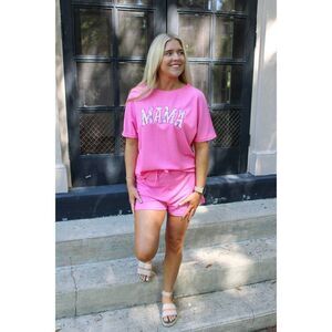 Pink Waffle Knit Set